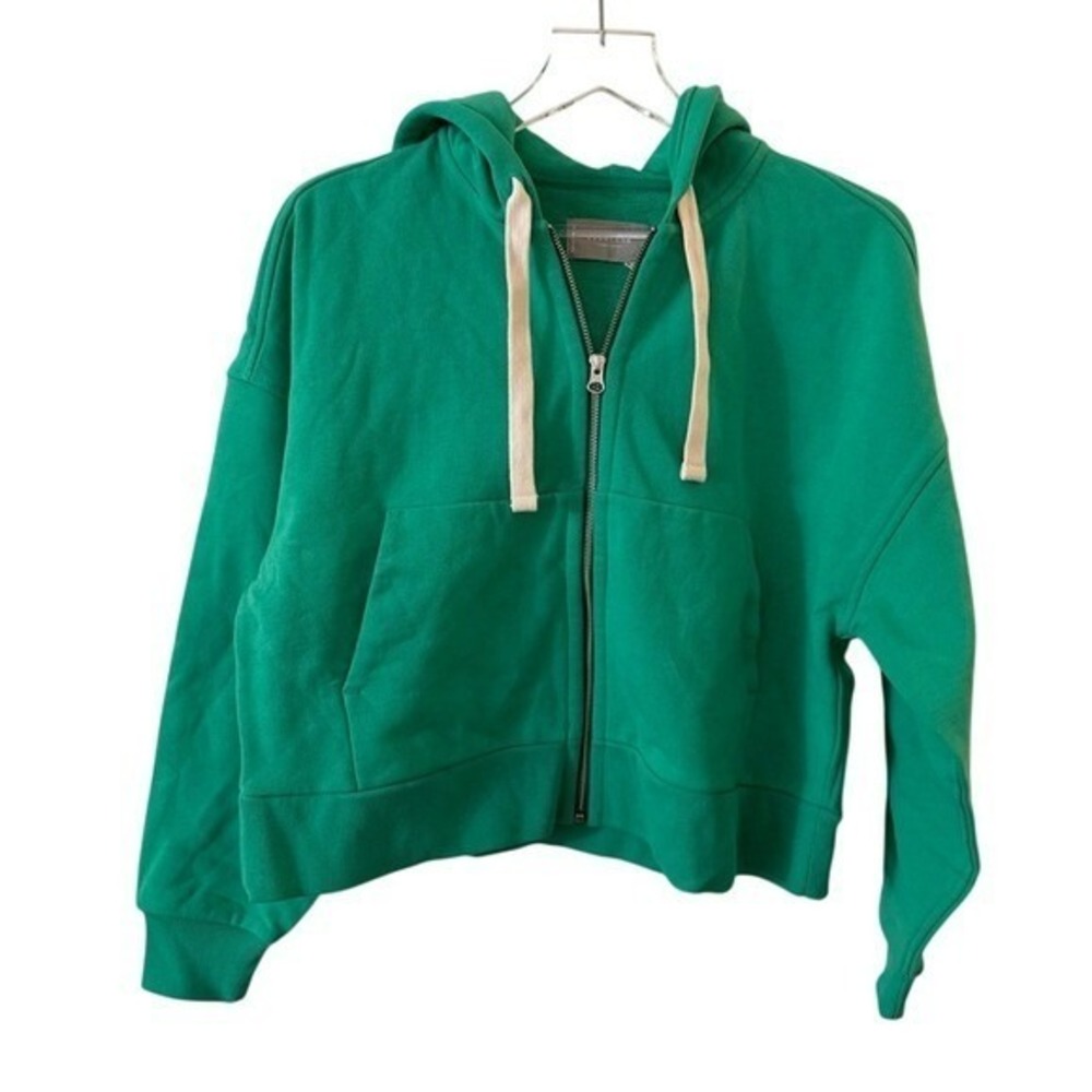 Everlane The Track Organic Cotton Hoodie Mint Green organic cotton small NEW - Picture 5 of 15